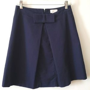 Ann Taylor Loft Navy Bow Skirt Size 2